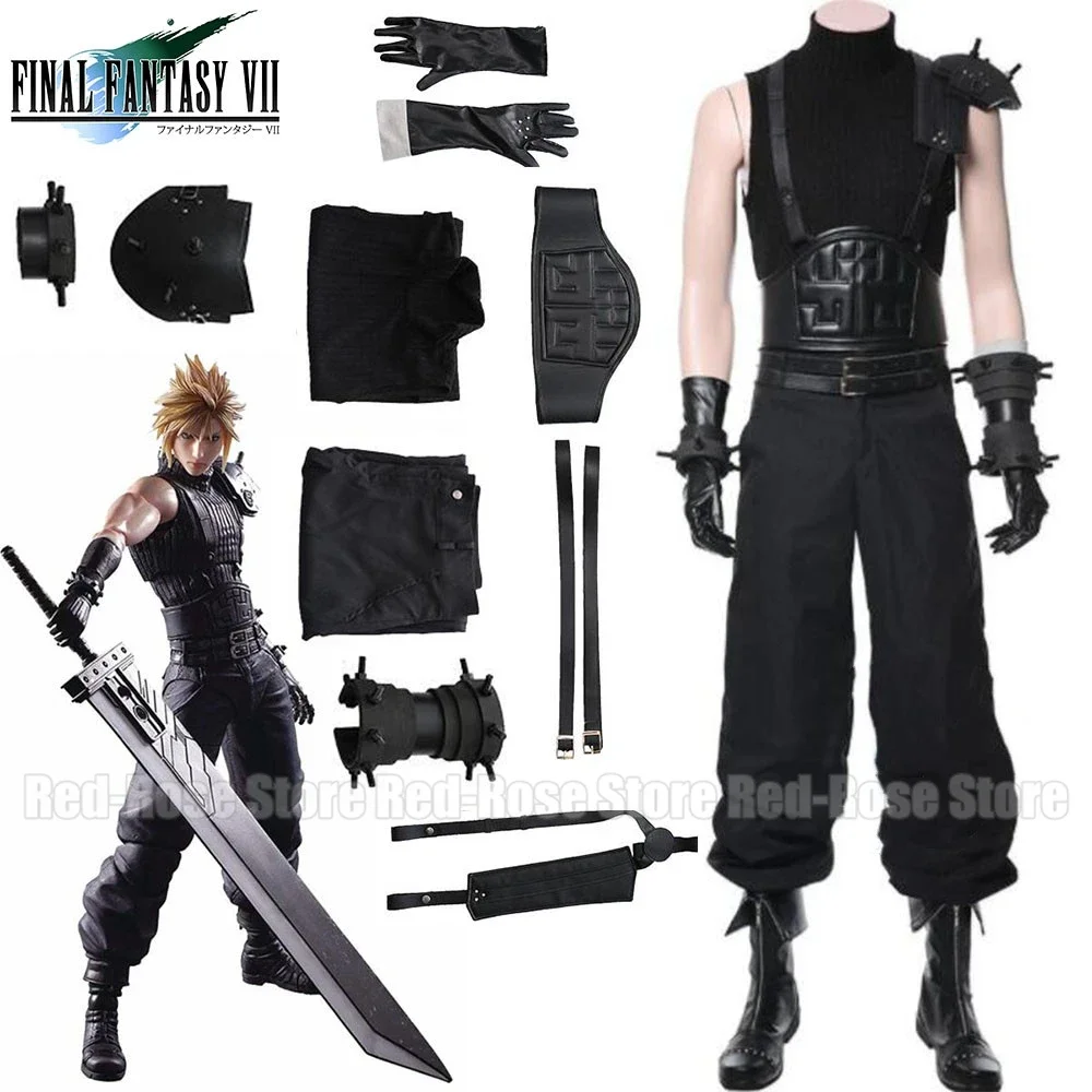 

Игра Final Fantasy VII Косплей Костюм Cloud Strife FF Униформа Экипировка Хэллоуин Карнавальный Костюм Взрослые Мужчины Женщины