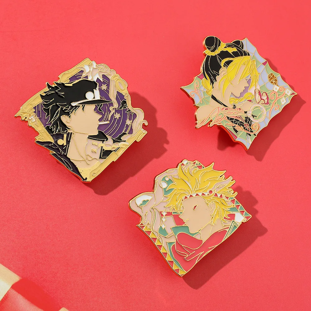 JOJO Wonderful Adventure Anime Brooch Spot Wholesale of Empty Strip Chengtaro Anime Zinc Alloy Metal Badges Fashion Toys Anime