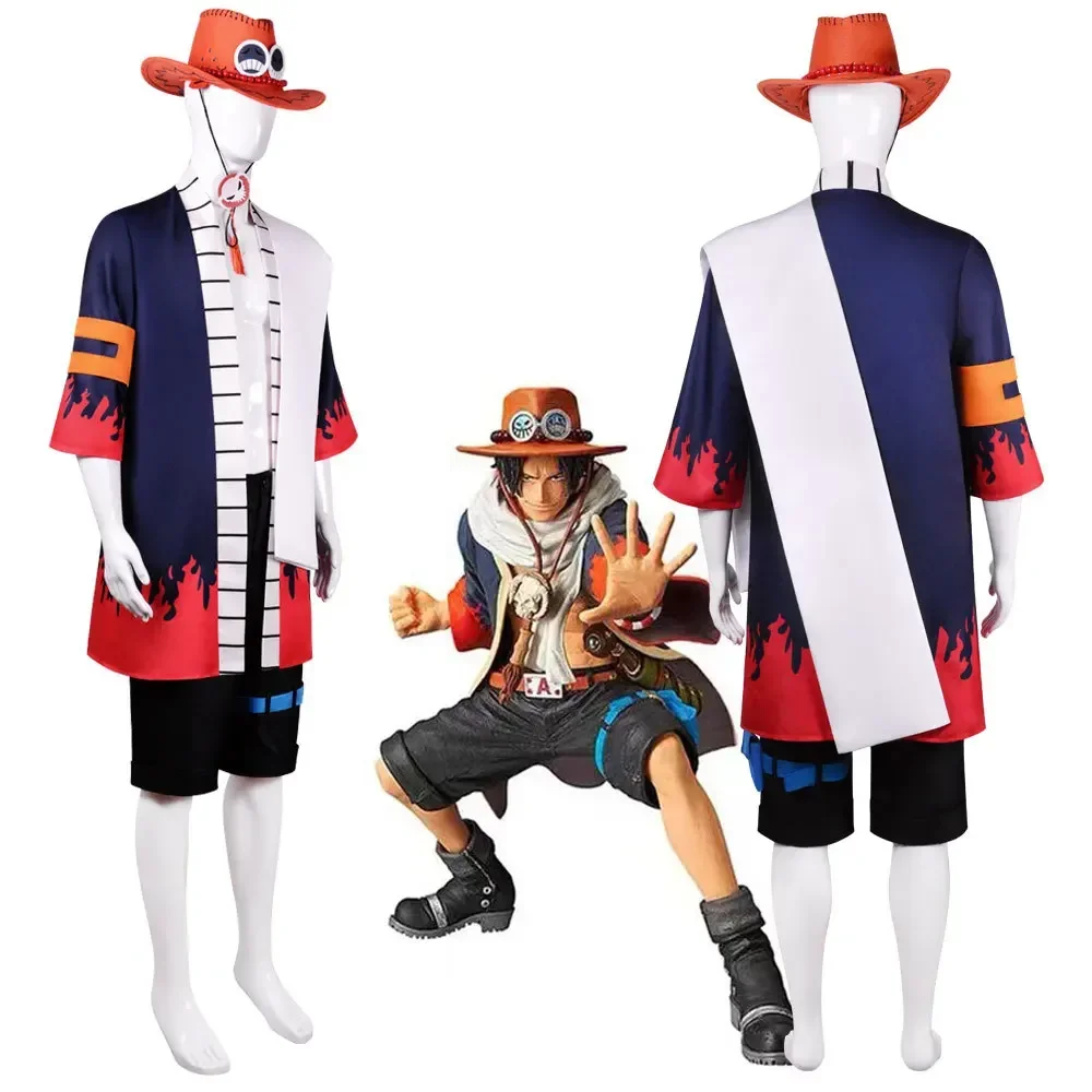 Anime Adult Cosplay Portgas·D· Ace Man Costume