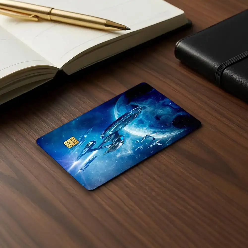 Fashion Cool S-Star T-Trek Credit Card Stickers Skin For Bank Debit Decorative Protection Scratch-resistant Gift 4PCS view 4