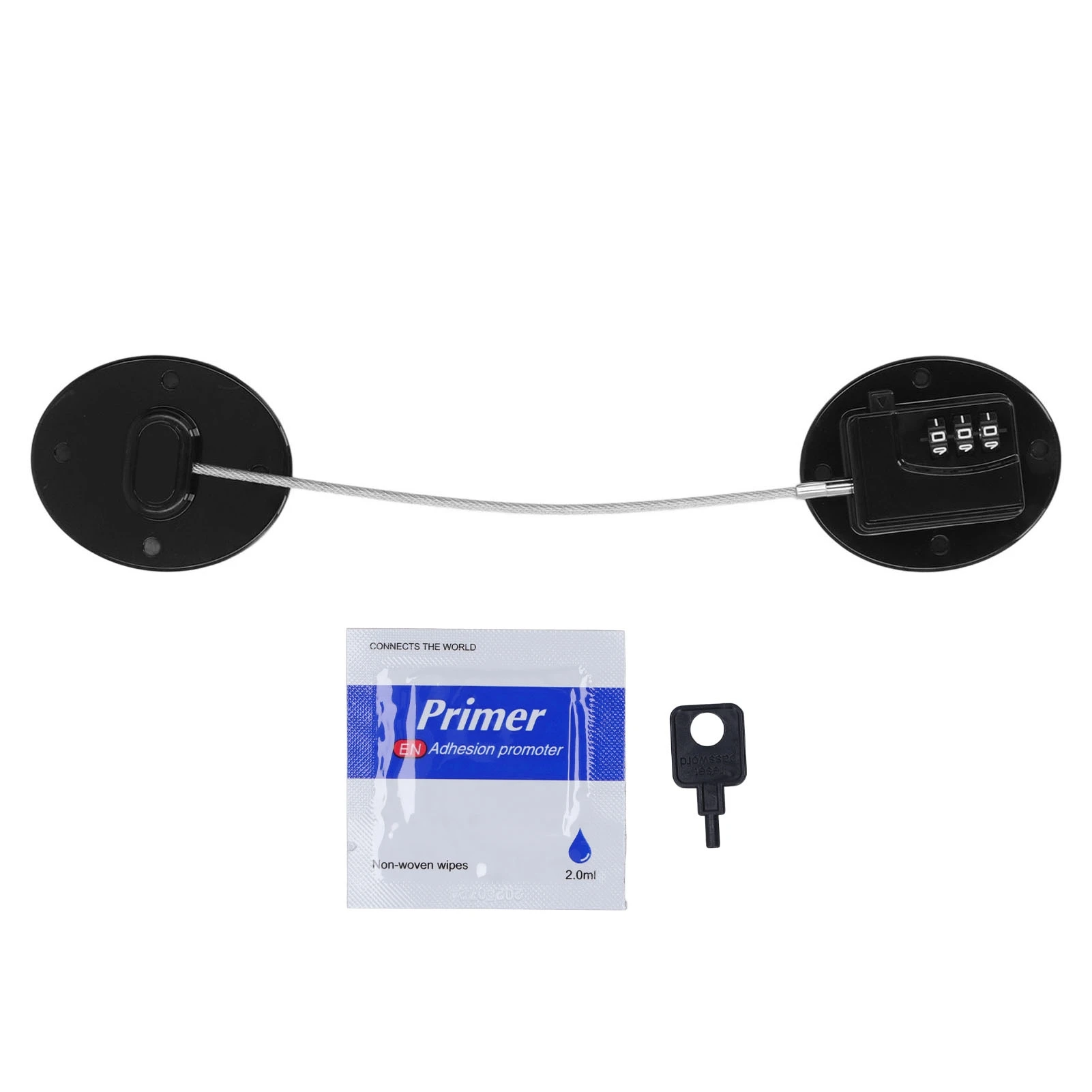 Combination Fridge Lock 360 Degree Rotatable Punch Free Child Safety Lock with Key for Cabinet Drawer Freezer