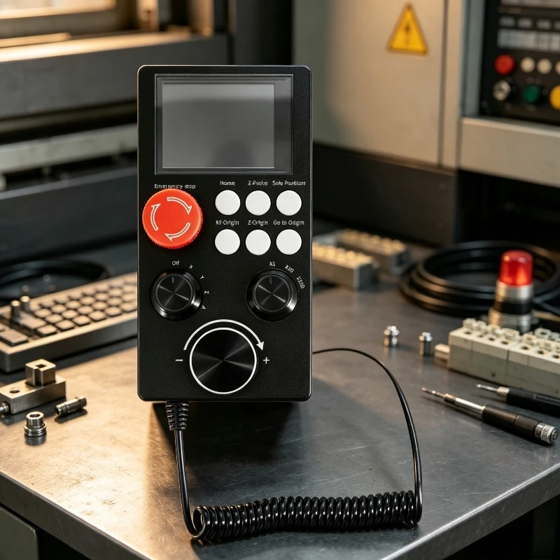 Industrial CNC Handwheel MPG Manual Pulse Generator Plug and Play Offline Engraving Supports G Code