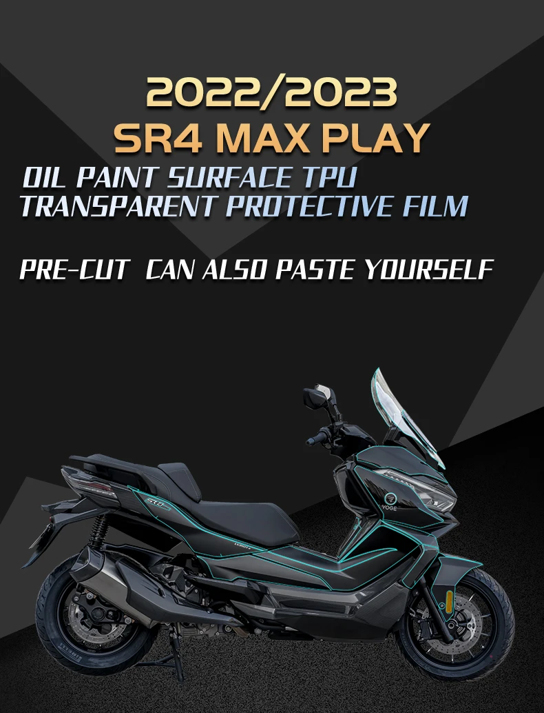 For VOGE SR4 MAX Motorcycle Full Body Transparent Protective Film Fairing Kits Of Bike Accessories Protection TPU material