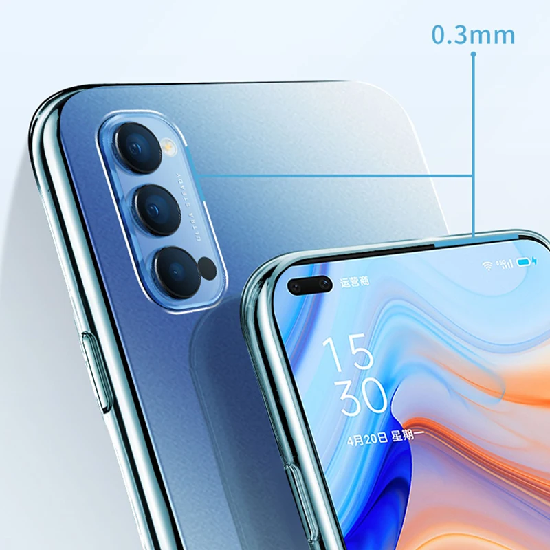 High Qualtiy Soft TPU Case for OPPO Reno 4 Pro SE Lite 4F Reno4 4SE 4Pro 4Lite F 5G Global Silicone Clear Ultrathin Cover Gel