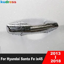 현대 산타페 IX45 SUV 2013 2014 2015 2016 2017 2018 크롬 사이드 도어 핸들 커버 트림 몰딩 오버레이 자동차 액세서리