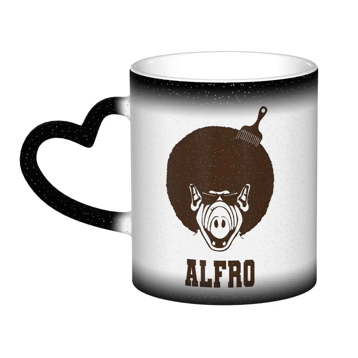 ALF Alien Life Form Afro Hair Mug Funny Ceramic Coffee Cups Tea Mugs Milk Cup Drinkware Gifts for Friends