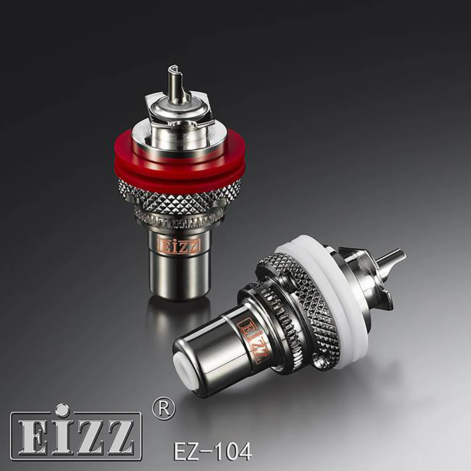 EIZZ Rhodium Plated Tellurium Copper RCA Jack Female Socket Connector For HiFi Audio Video TV CD AMP Signal EZ-104