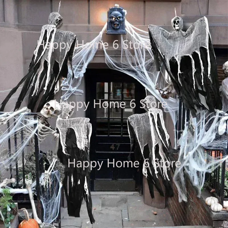 

Halloween Horror Skull Hanging Decorations Ghost Outdoor Haunted House Scary Pendant Props Party Supplies Rapunzel Chamber