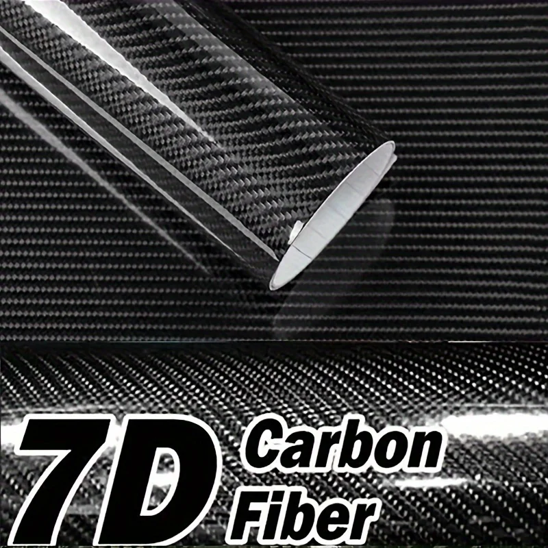 

7D Carbon Fiber Car Film Interior Moulding Stickers PU Leather Gap Filler DIY Braid Trim Strip Universal Self Adhesive Sticker