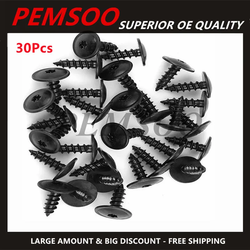 40p/lot Engine Cover Undertray Splashguard Wheel Arch Torx Screw Fastener Clips Universal For VW for Audi 5x16mm Clips N90974701