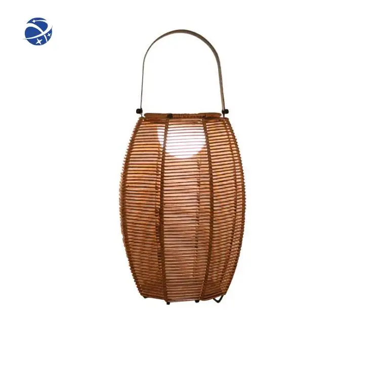 

IP65 Waterproof outdoor rattan wicker solar floor lamp