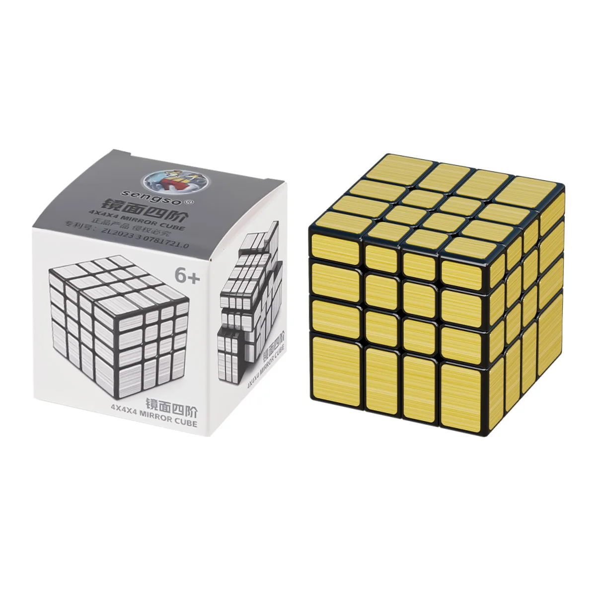 

SengSo 4x4 Mirror Cube 4x4x4 Cast Coated Cube Puzzle Toy for Beginners