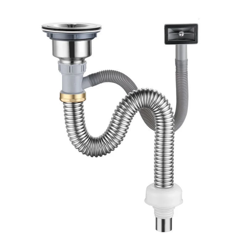 Kitchen Underwater Water Pipe Fittings Stainless Steel Vegetable Wash Basin Drainer Odor proof Drain Sink Set Sheet