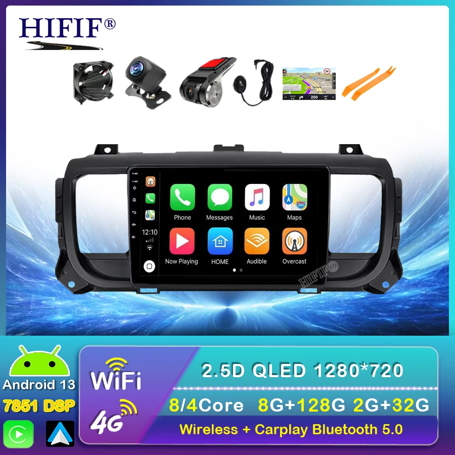 

Android 13 For Citroen Jumpy 3 SpaceTourer Peugeot Expert Toyota Proace 2016-2021 Car Radio GPS 4G Navigation Player