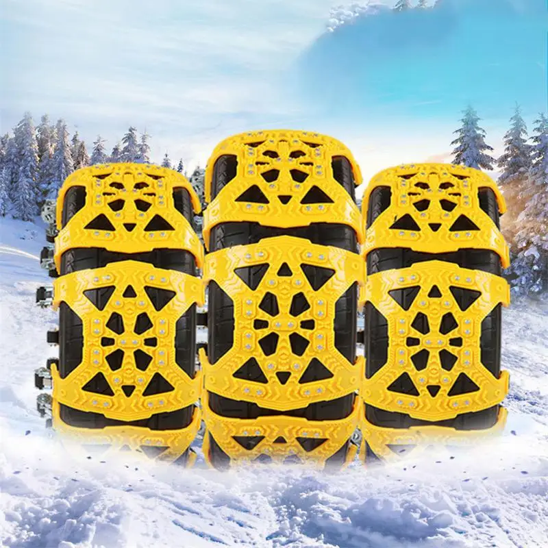 

2/1PCS Thickened Emergency Tool For Mud Ice Roadway Double Buckle TPU Wheel Snow Chains Car Tire Anti-skid Chain Adjustable