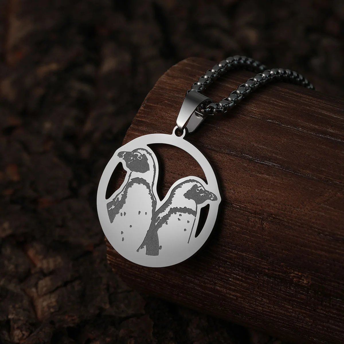 Kinitial Stainless Steel Penguin Necklace For Women Lovely Vivid Animal Penguin Pendant Necklace Trendy Jewelry