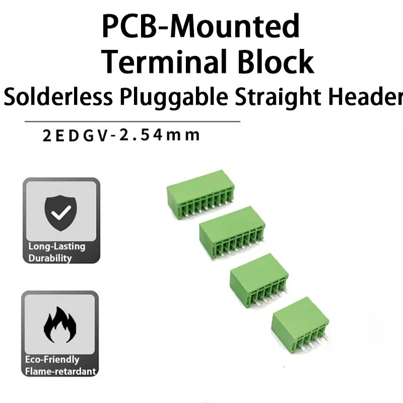 직렬 핀 헤더 PA66 나일론 | 절연 산업용 2.54mm 커넥터 키트 (2P-24P) | 군사/신에너지 호환