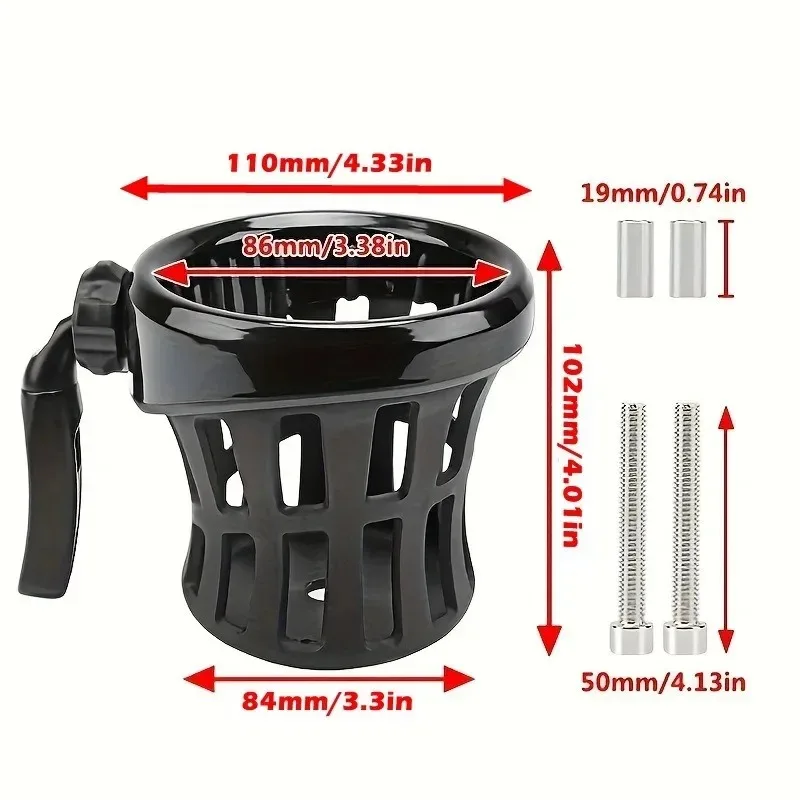 حامل أكواب مقود الدراجات النارية. CPQ لحامل أكواب الألومنيوم المقاوم للتآكل مناسب لـ 2018-2022 Gold Wing DCT