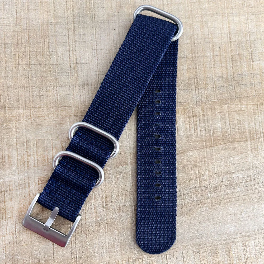 20mm/22mm Nylon Watch Strap with Steel Buckle