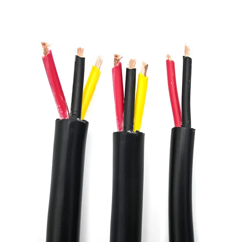 Cable de alimentación de CA para interiores, 2 3 núcleos, 1 mm2, 1,5 mm2, 2,5 mm2, cable de extensión eléctrico de PVC de cobre puro, lámpara Led para luz automotriz