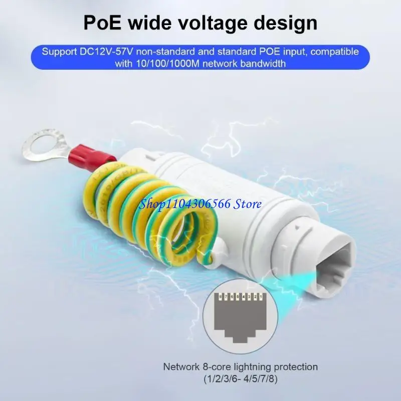 02DD Advanced Gigabit PoE Networking Defender Protector Against  Strikes