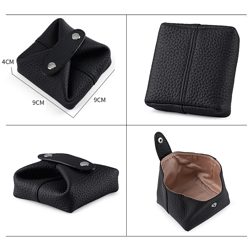 여성을 위한 뉴 레트로 소가죽 미니백 동전 지갑 이어폰 립스틱 보석 정리용 휴대용 스타일리시 소형 수납 가방
