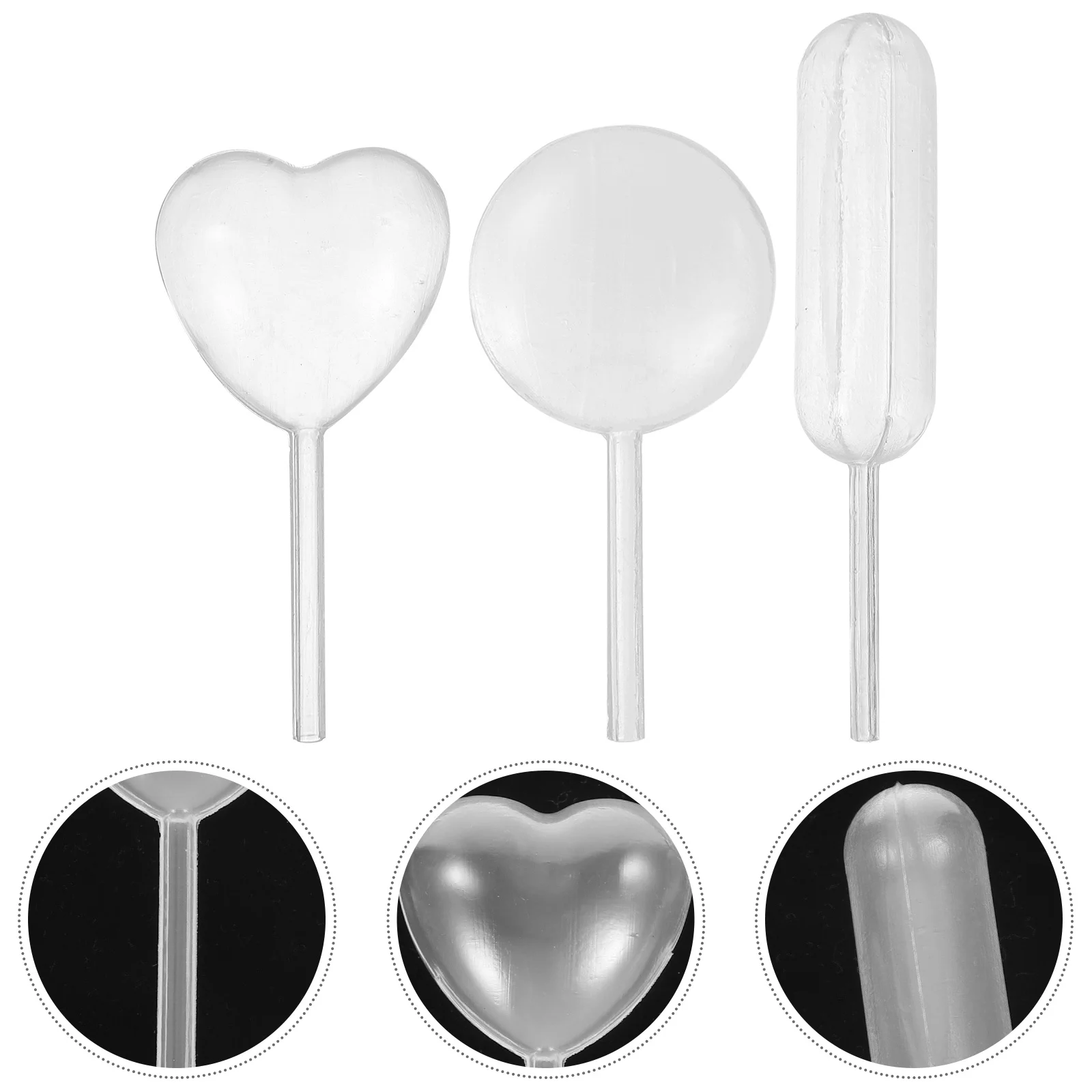 

150Pcs Liquid Dropper Pipettes Mini Liquid Round Heart Rectangular Dropper for Cupcake Strawberry Chocolate Heart Pipettes
