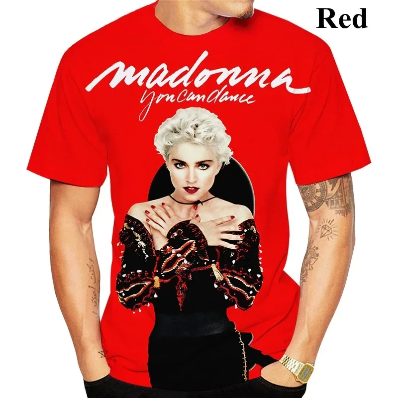 

Summer's New Fashion: Singer, Graduated Actress, Madonna, 3D T-shirt, Top Men's Clothing, Casual Sleeves, Breathable and Fresh