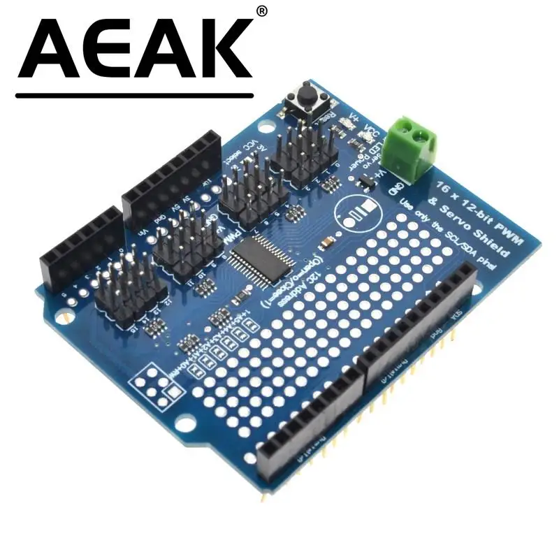 Imagem -05 - Mosfet Stepper Motor para Robô Arduino Servo Driver Shield v2 L293d Iic I2c I2c Pca9685 Pwm Mega r3 Substituir L293d