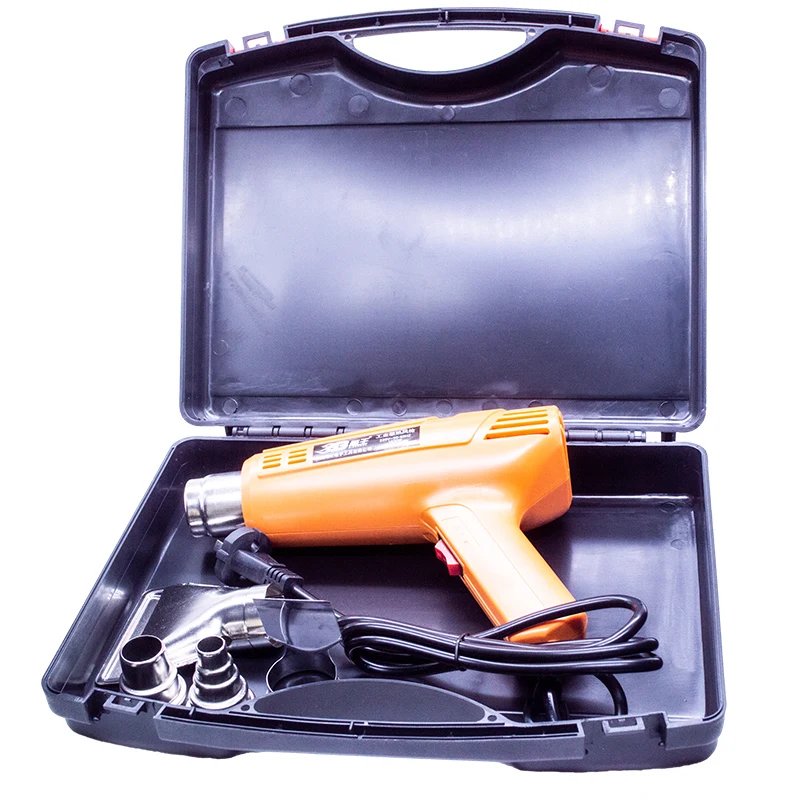 PP plastic suitcase portable hardware tool box case with foam for heat gun hair dryer hot air guns multifunction