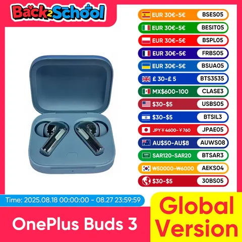 유선 스포츠 이어폰 - 베이스 강화, 3.5mm 잭, 마이크 포함, 볼륨 조절 기능 11 Oneplus Buds 3 글로벌 버전 BT 5.3 Bluetooth TWS 이어폰 49dB Oneplus ACE 3 용 능동형 소음 차단 무선 헤드폰