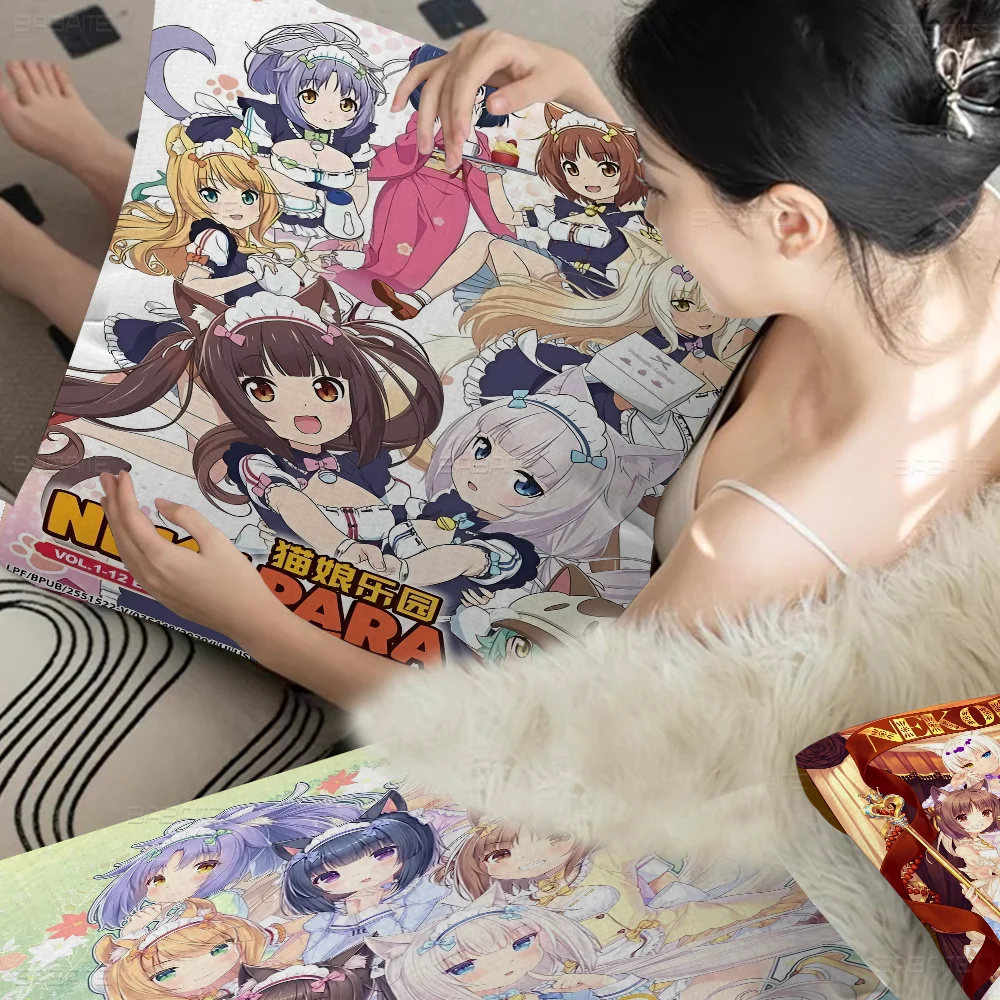 Nekopara Japanese Anime Cushion Cover Inches Farmhouse Decor Home Throw Pillow Covers For Couch Decorations