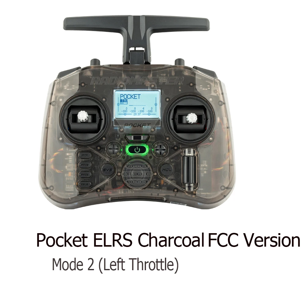 Radiomaster Pocket Hall Gimbal Sender Fernbedienung Tragbare leichte integrierte LED-Licht faltbare Antenne