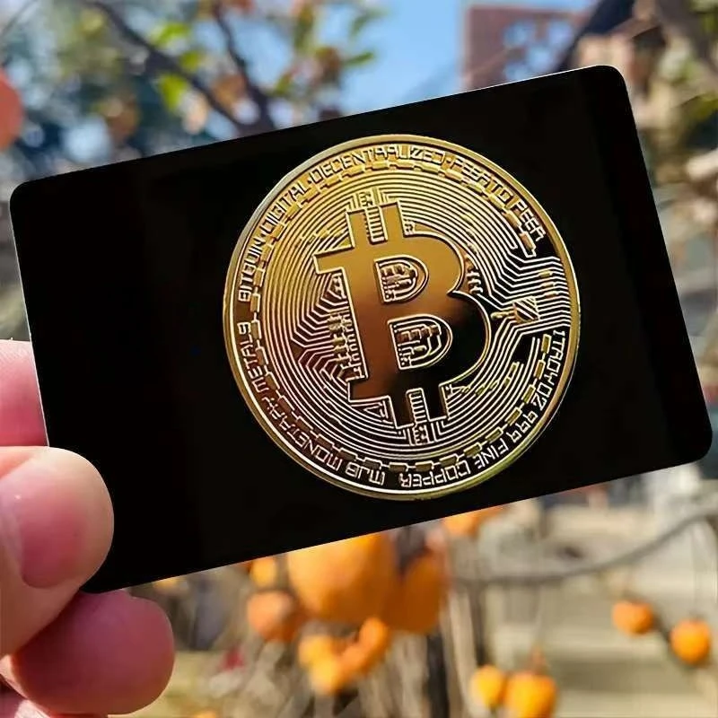 2026 New Gold Coin Series Bitcoin Pattern Decorative Credit Card Skin Protection Stickers Card Creative Home Decorative Stickers