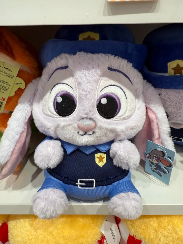 الأصلي 26 سنتيمتر Miniso Zootopia ألعاب من نسيج مخملي الكرتون لينة أرنب جودي الثعلب نيك ألعاب من نسيج مخملي Kawaii Peluche وسادة هدايا أعياد ميلاد للأطفال