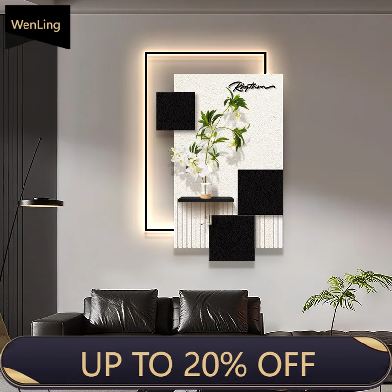 Luxury-Style 2025 New Model Entrance Hall With Lighted LED Wall Lamp, Sofa Background Wall, High-End Feel, Corridor Passage