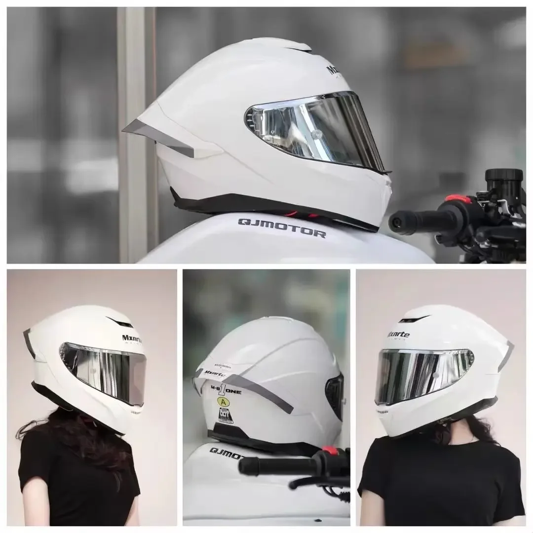 Mxnrte-Casque de moto intégral tout-terrain, grande aile arrière personnalisée, casque de moto anti-collision