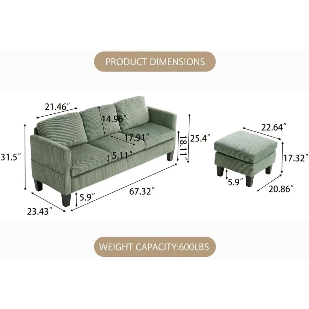 أريكة مقطعية قابلة للتحويل على شكل حرف L بثلاثة مقاعد مع مسند تخزين، قماش مخملي، أريكة صغيرة متعددة الوظائف لغرفة المعيشة #2