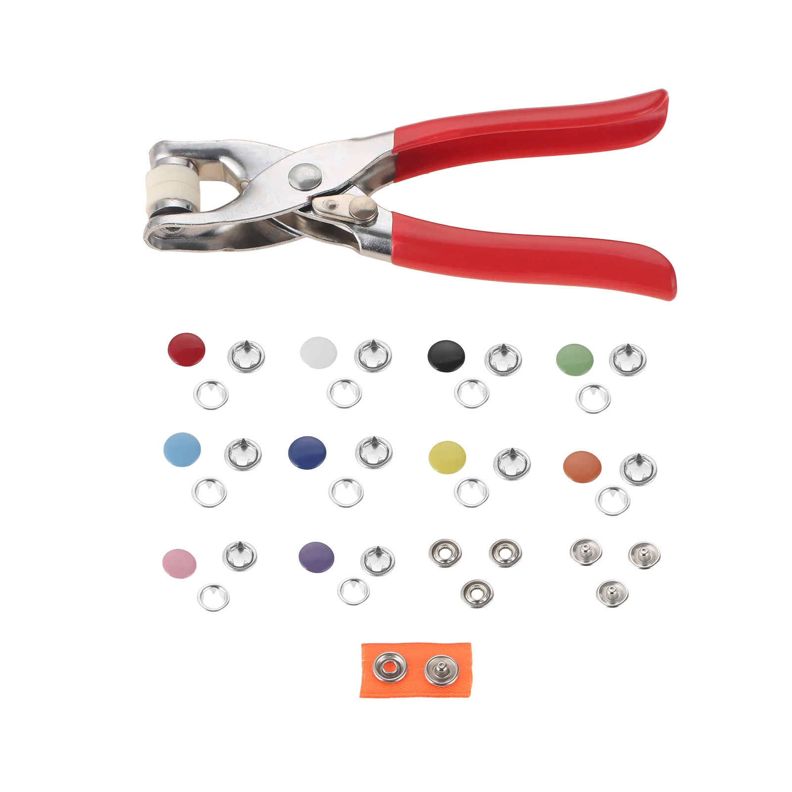 200Sets Anti-rust Five Claw Buckle Metal Sewing Buttons Prong Ring Press Studs Snap Fastener Clip Practical Fixing Tools Durable