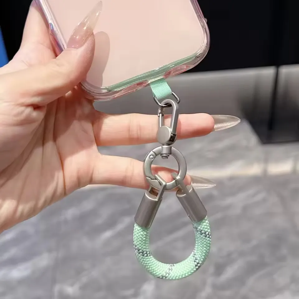 Metal Phone Lanyard Gasket Patch Rotatable Metal Buckle Hanging Steel Clip Card Cord Tab Mobile Phone Accessories view 6