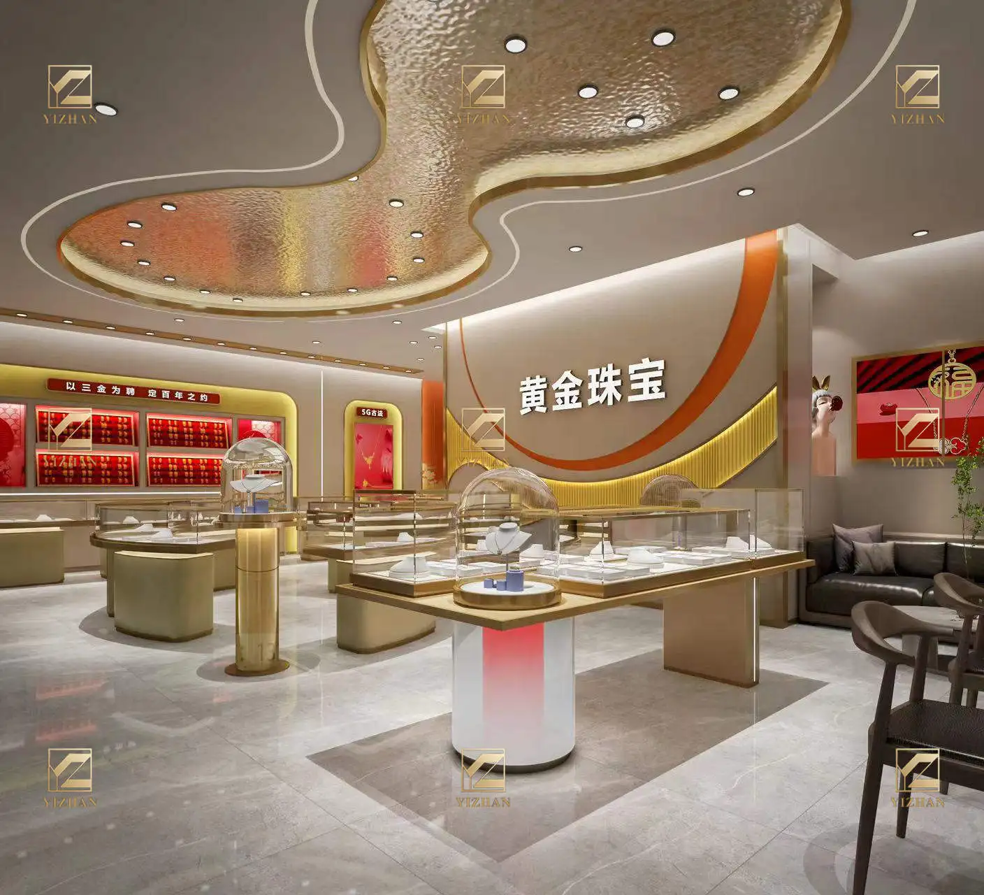 Custom.Customized Jewelry Glass showcase Brand Factory for Maximizing Eye-catching Display. Jewelry showcase Stand for Gold Jewe