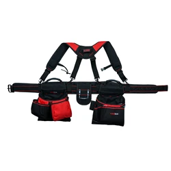 KUNN Tool Belt with Suspenders,Pro Framer Belt/Suspenders Combo Apron for Carpenter,Construction and Electrician