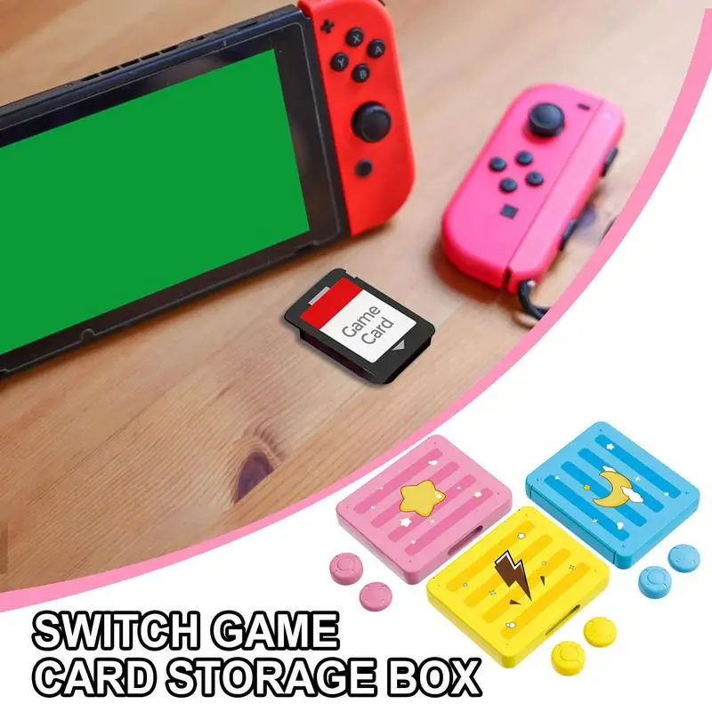 Game Card Carrying Case Anime Theme Game Holder Case Storage Protective Box With Built-In Fixed Structure Card Travel Boxes For