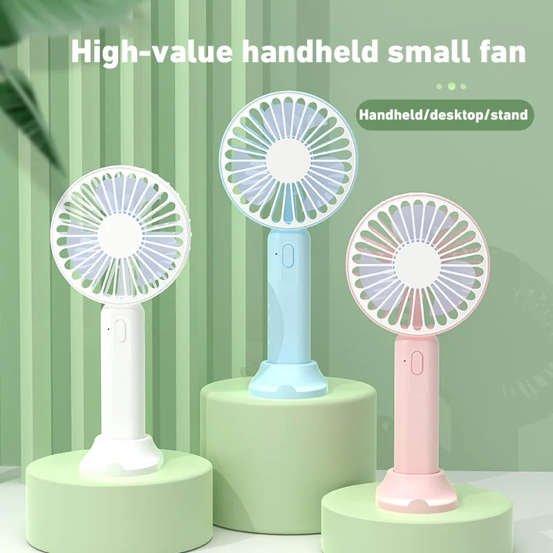 2024 Portable Fan Office Desktop Multifunctional Folding Headed Small Electric Fan USB Mini Portable High Wind Pocket Fan New