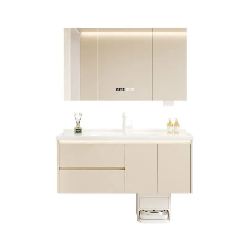 

Bathroom cabinet, cream, washbasin, storage, combination, toilet, ceramic, one