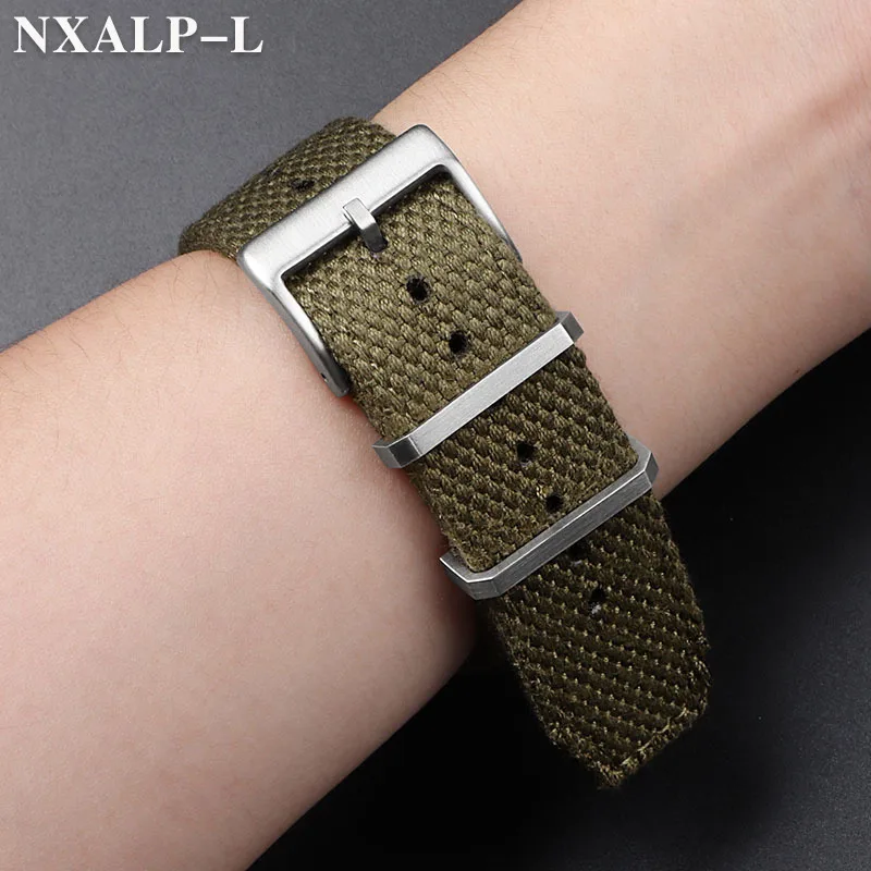 Hochwertiges Armband aus Nylon-Baumwolle für Seiko für Omega-Geflecht Armband Schnell verschluss Männer Militär Sport Armband 20mm 22mm