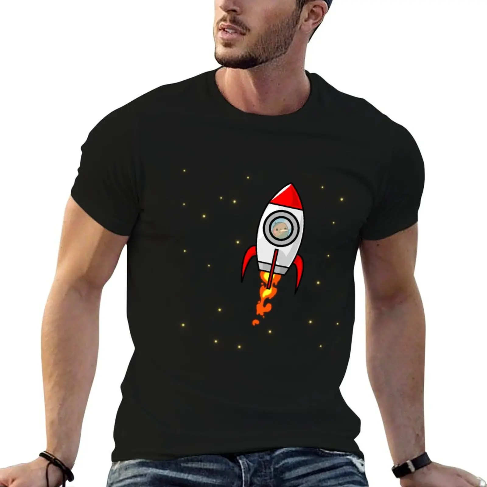 

Rocket Grunt T-Shirt mens graphic t shirts t shirts for man cotton soft T-Shirt