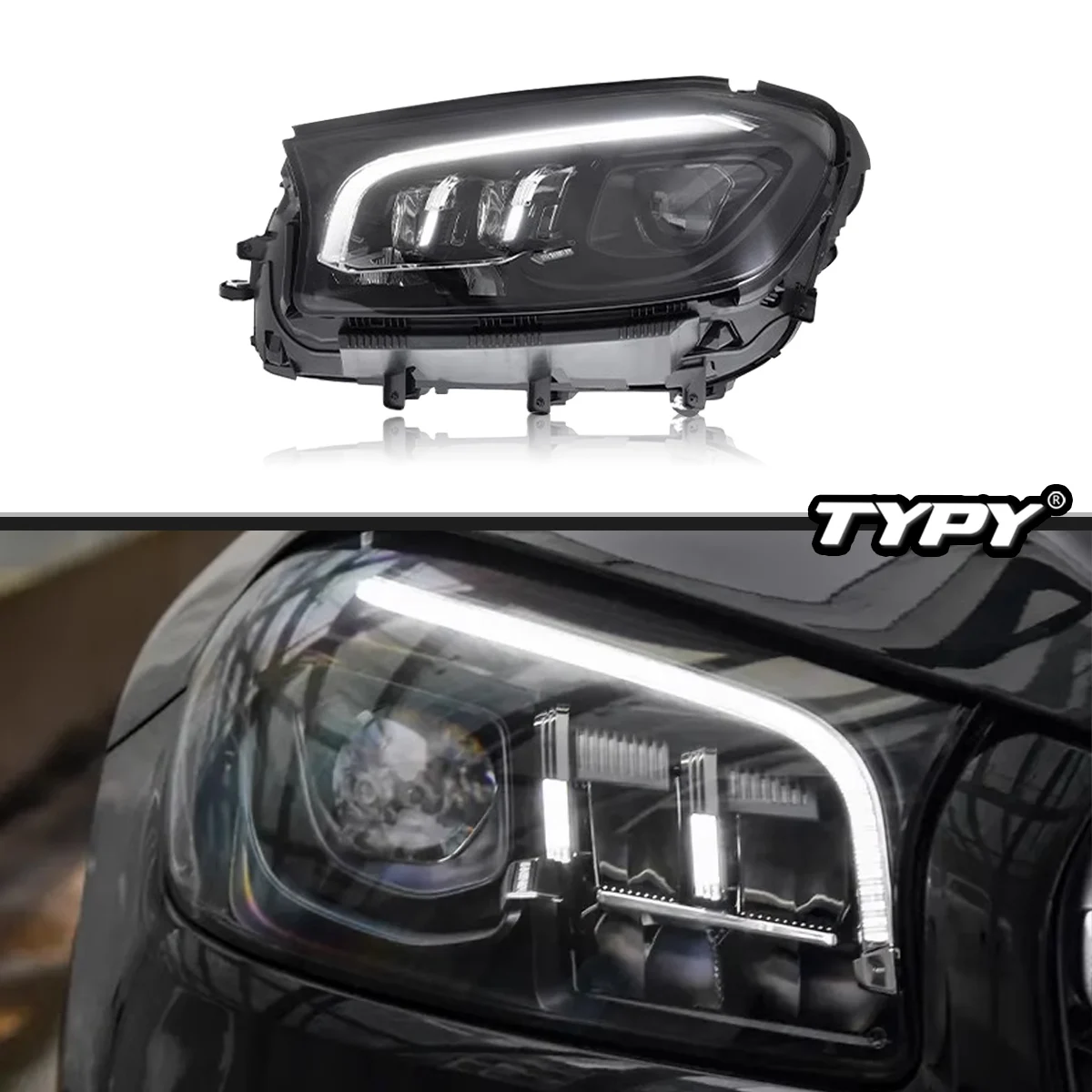 

TYPY New LED Head Lamp Upgrade Modified For Benz GLS X167 Headlight 2020-2022 Dynamic Signal Head Lamp Auto Accessories
