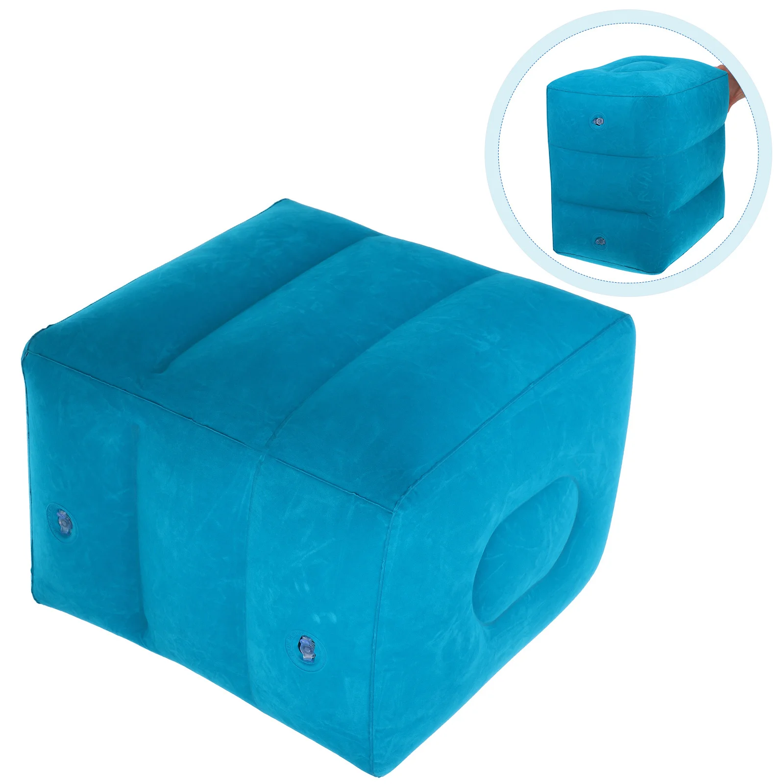 

Inflatable Footrest Cushion Soft Supportive PVC Material Travel Airplane Accessory Leg Pillow Portable Washable Inflatable