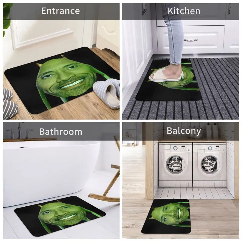 Personalized Dwayne The Rock Johnson Meme Doormat Mat Anti-Slip Bath Kitchen Balcony Rug Carpet 40*60cm